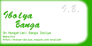 ibolya banga business card